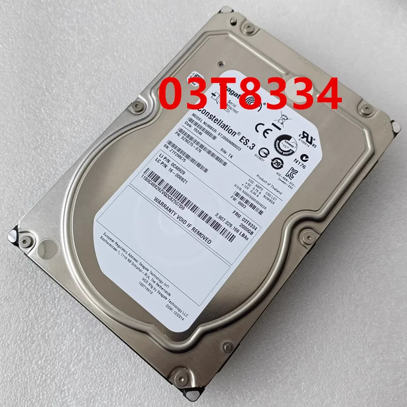 Lenovo호환 RD450 RD640 2TB SAS 3.5 HDD 03T8334 0C48929 16-거새 원본 하드 006821