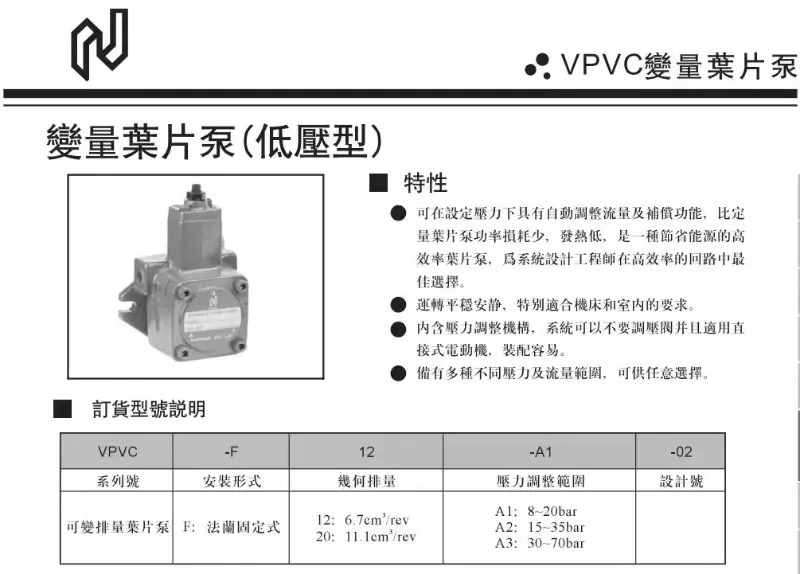 VPVC-F40-A3-02 대만 Norman Precision Machine VPVC-F20 F30 F12-A2 A3-02