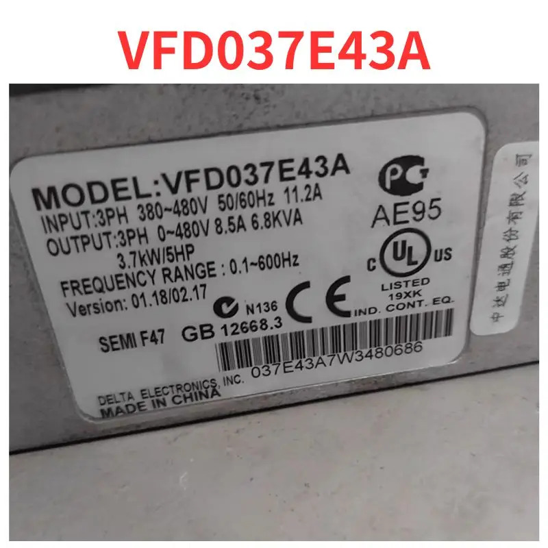 리퍼 완료 주파수 변환기 신 VFD037E43A