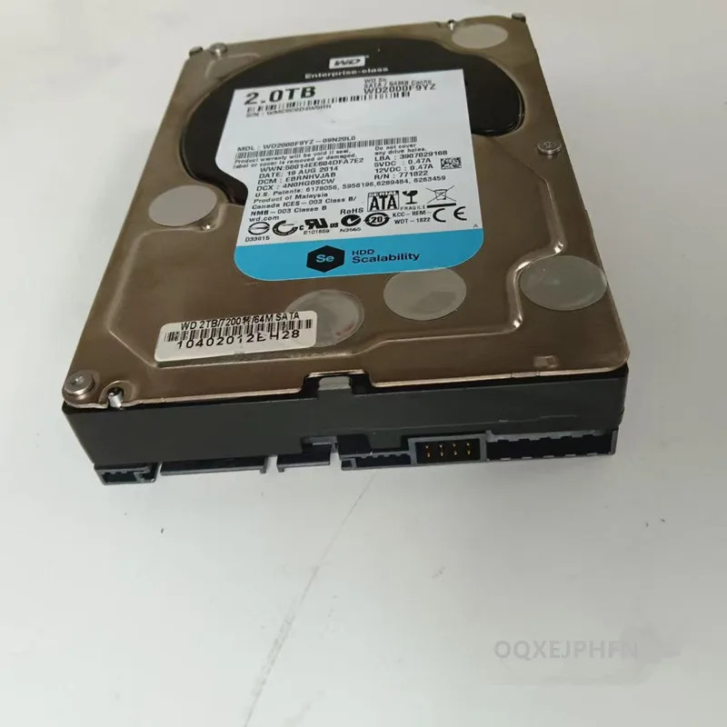 WD2000F9YZ데스크탑 하드 드라이브WD 2TB 3.5인치 SATA거새 원본 HDD