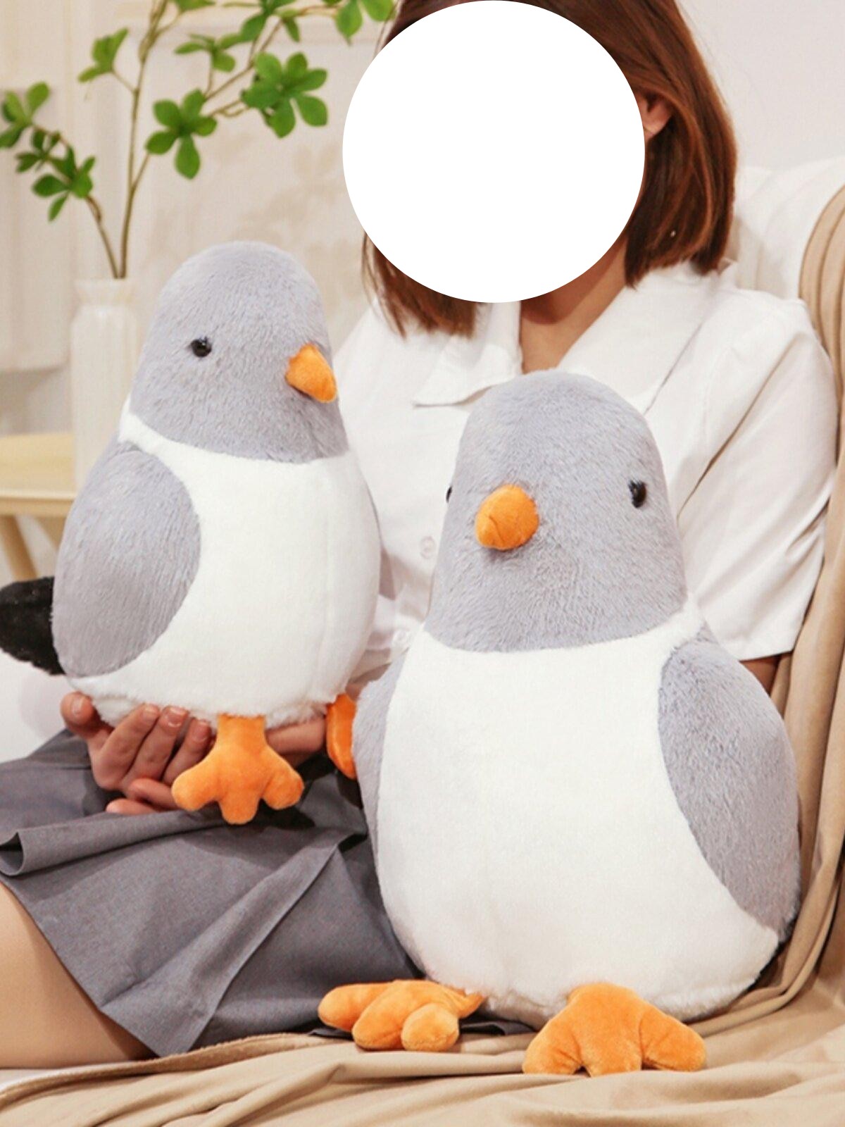 특이한 비둘기 인형 40CM 30CM 선물 유니크한 그레이 30cm - 상품 이미지
