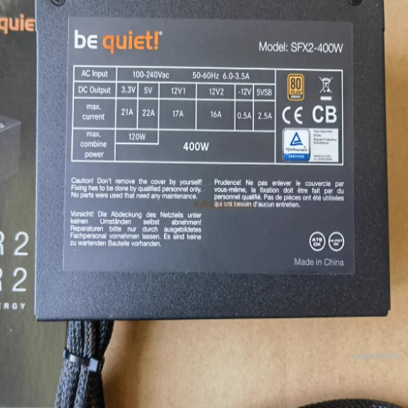 Be Quiet SFX POWER 2 300W 400W SFX2-300W SFX2-400W FSP300-60GHS FSP400-60GHS IP-P300BN7-2 새 원본 전원공급