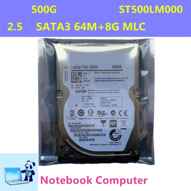 씨게이트오리지널 SSHD 500GB 2.5 인치 SATA 6 Gb/s 64MB 8G 5400RPM ST500LM000