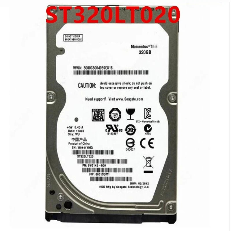Seagate 320GB 2.5 SATA 3 Gb/s 16MB 5400RPM 노트북 하드 ST320LT020거새 원본 HDD