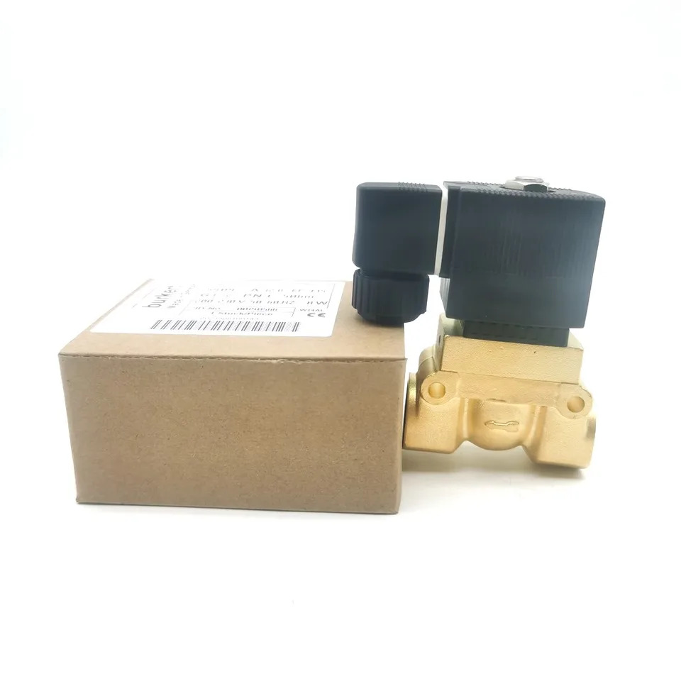 Burkert 00140566 솔레노이드 밸브 타입 5404 NC 12mm 오리피스 황동 바디 32mm 코일 230V 50HZ 8W IP65 2 웨이