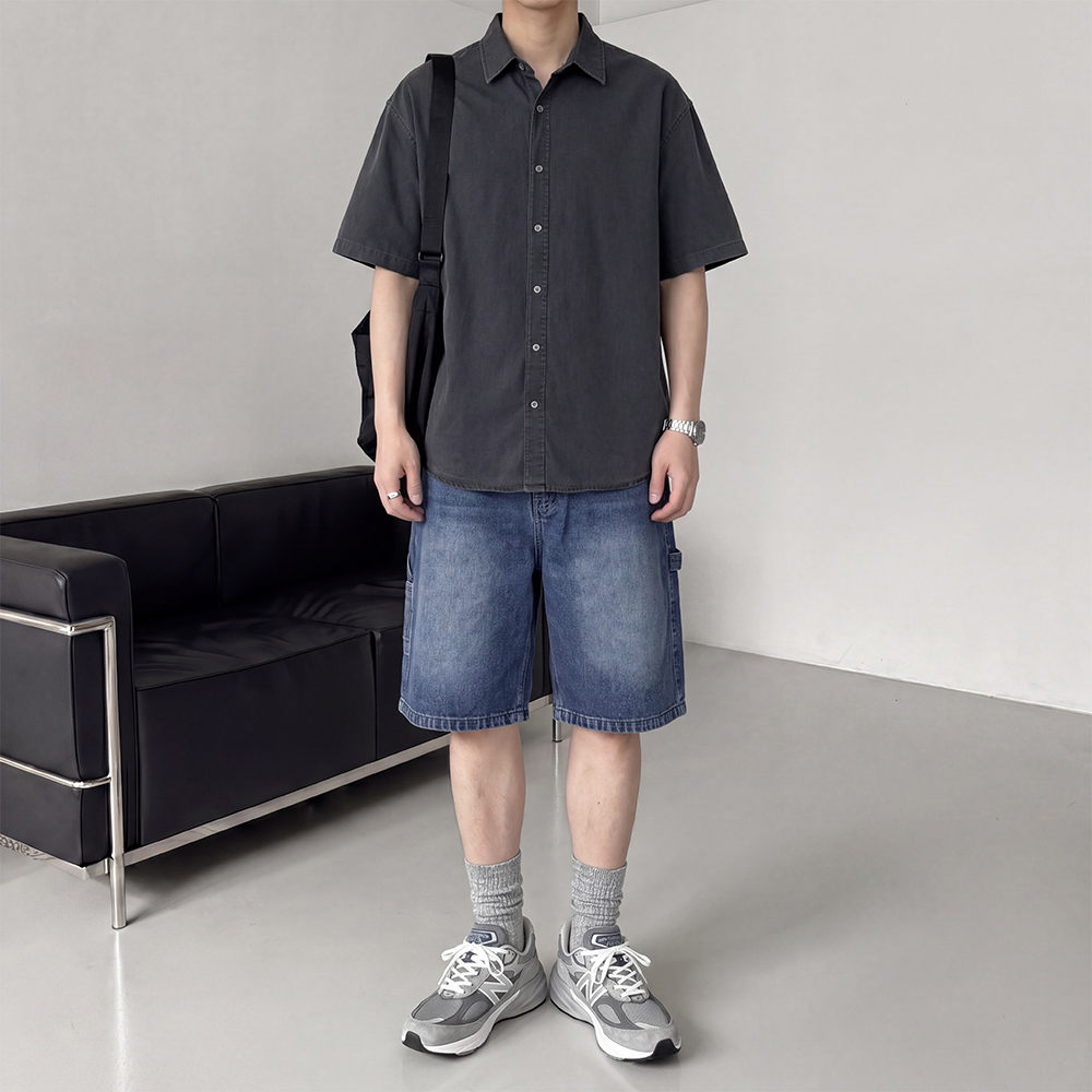 1+1 남자여름청바지 남자버뮤다데님 - 상세 이미지 5