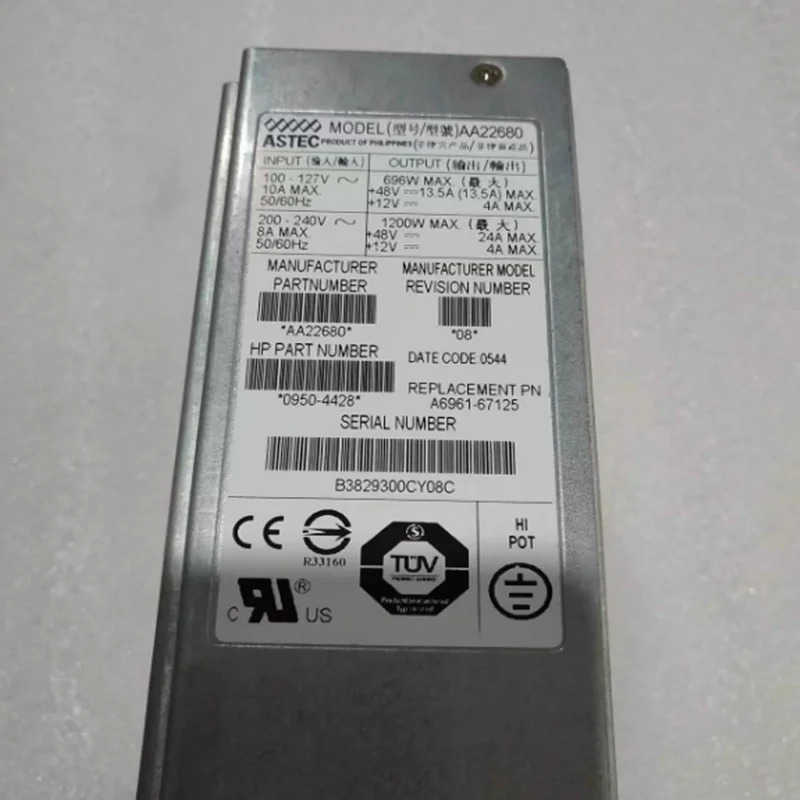hp호환 RX3600 RX4640 RX6600 696W AA22680 0950-4428 0957-2186 A6961-67125 거새 원본 전원공급장치 새 처럼 작동