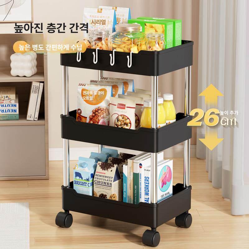 우드 트롤리 엔틱 웨건카트 가정용 앤틱 서빙카트 수납선반 바퀴 수납카트 이동식카트 - 상세 이미지 5