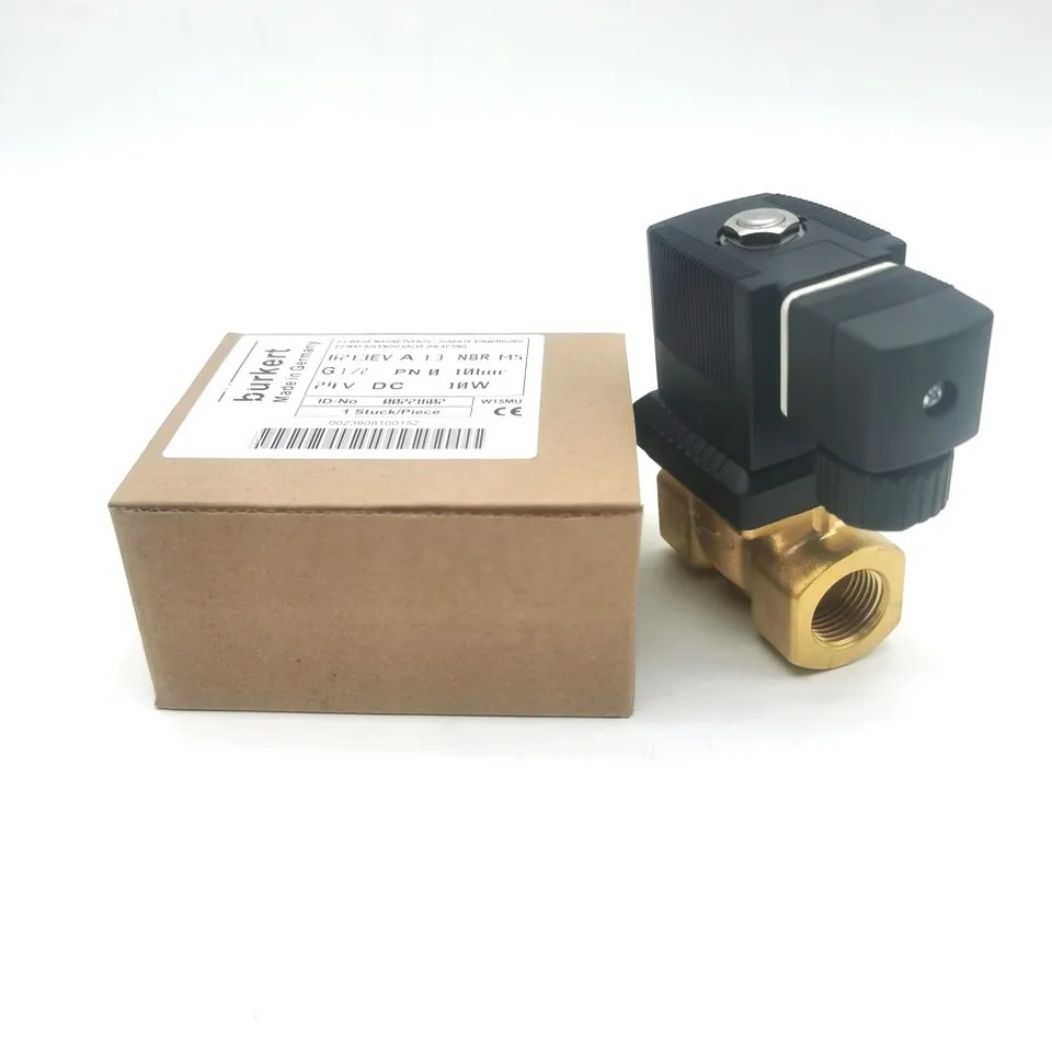 Burkert 00221654 6213 타입 G1/2 2/2 정상 1.3 플로우 홀 EPDM 밀폐-30 90 C 황동 밸브 바디 DC24V 8W 0-10bar