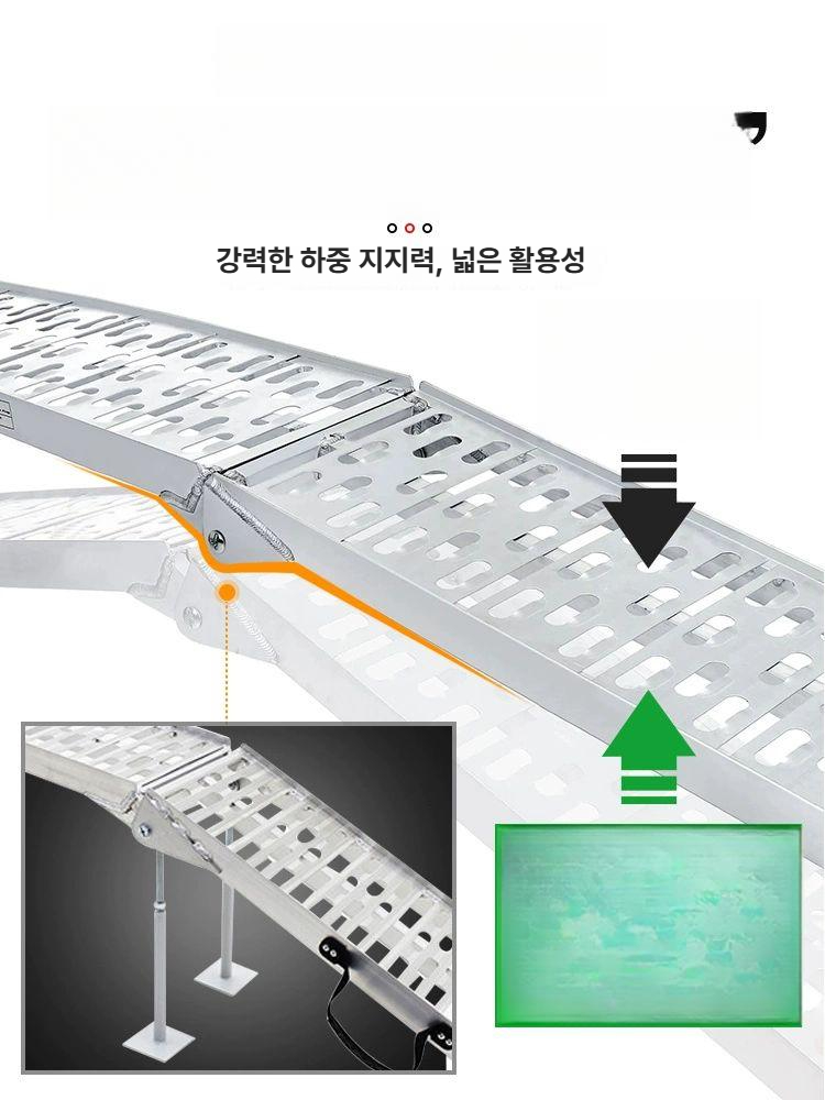 철제 상하차사다리 아연도금 계단 경사로 운반 발판 강판 농업용사다리 방지 미끄럼 - 상세 이미지 4