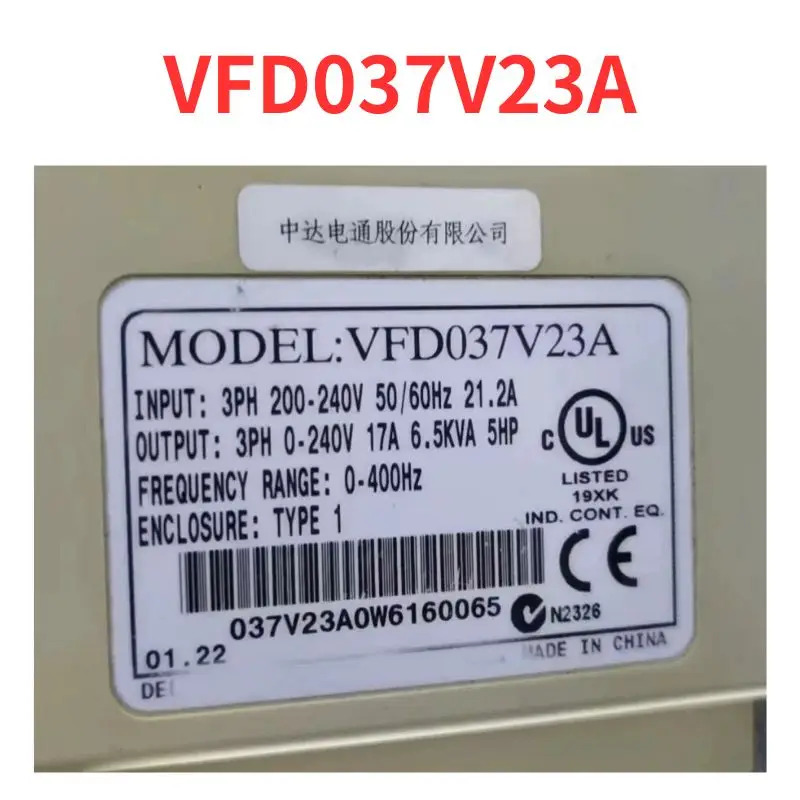 리퍼 완료 주파수 변환기 VFD037V23A 신