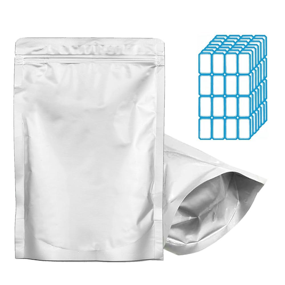식품 보관용 100pcs 1 쿼트 마일라 백 - 두꺼운 10 밀 7 x10 스탠드업 지퍼 파우치, 재밀봉 및 열 밀봉 진공 백, 장기 100pcs 4x6 inch - 상품 이미지