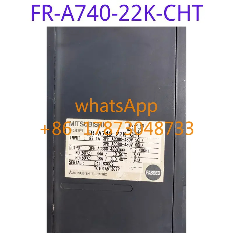 리퍼 A700 시리즈 주파수 변환기 FR-A740-22K-CHT 22kw 3상 380V 기능이 리퍼되었으며 손상되지 않았습니다.