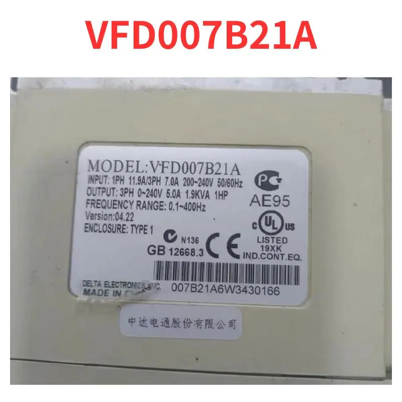 리퍼 완료 신 주파수 변환기 VFD007B21A