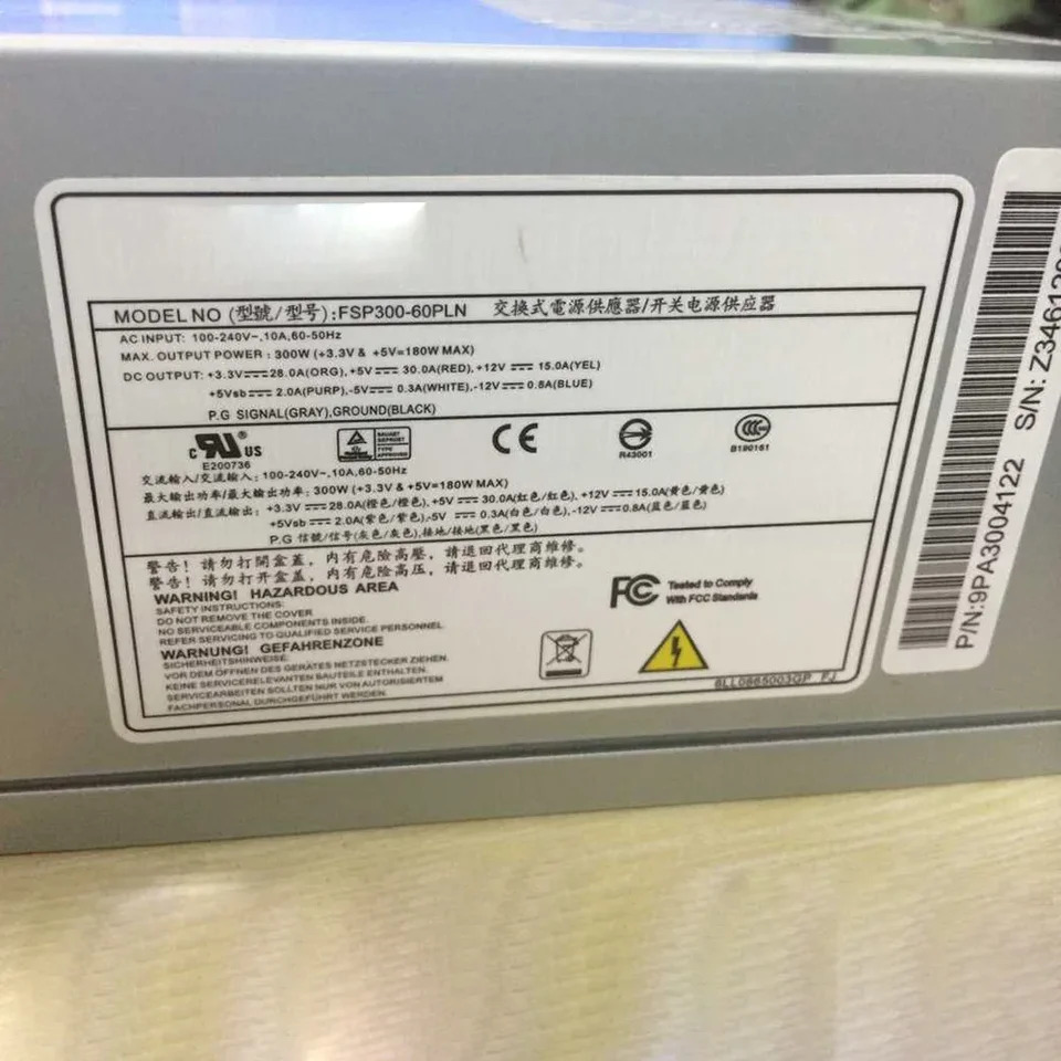 Advantech IPC-610L FSP300-60PLN 전원공급장치 610H 산업컴퓨터 300W Psu