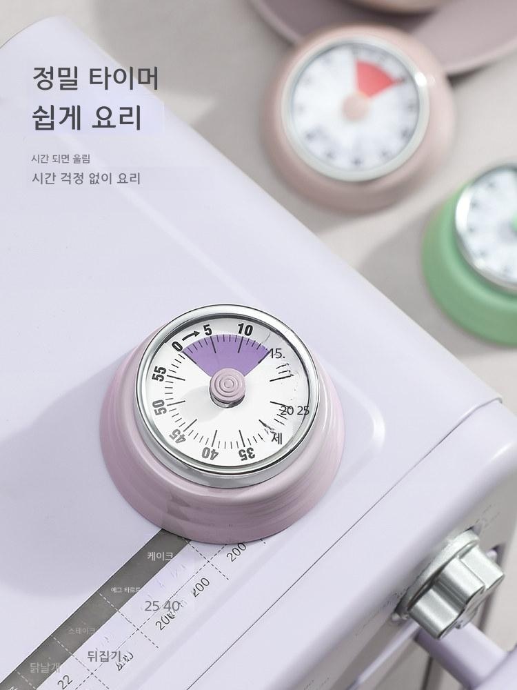 주방 타이머 냉장고 자석 알람 시계 클래식 레드 자석 접착식 - 상세 이미지 4