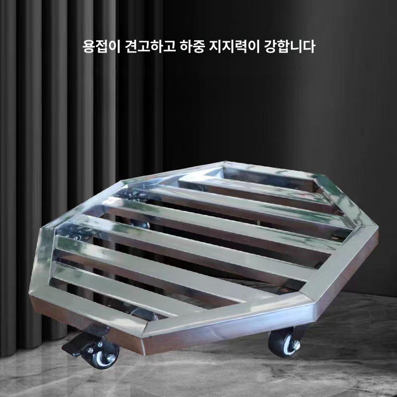 화분 이동 받침대 분재 트레이 대형 옮기기 선반 스탠드 철제 하중 - 상세 이미지 4