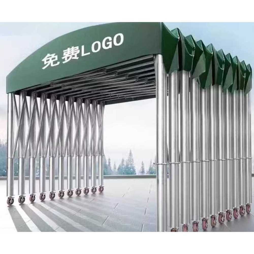 천막 차고 이동식 야외 노점 접이식 푸시풀 텐트 캐노피 3x3x2.5m - 상품 이미지