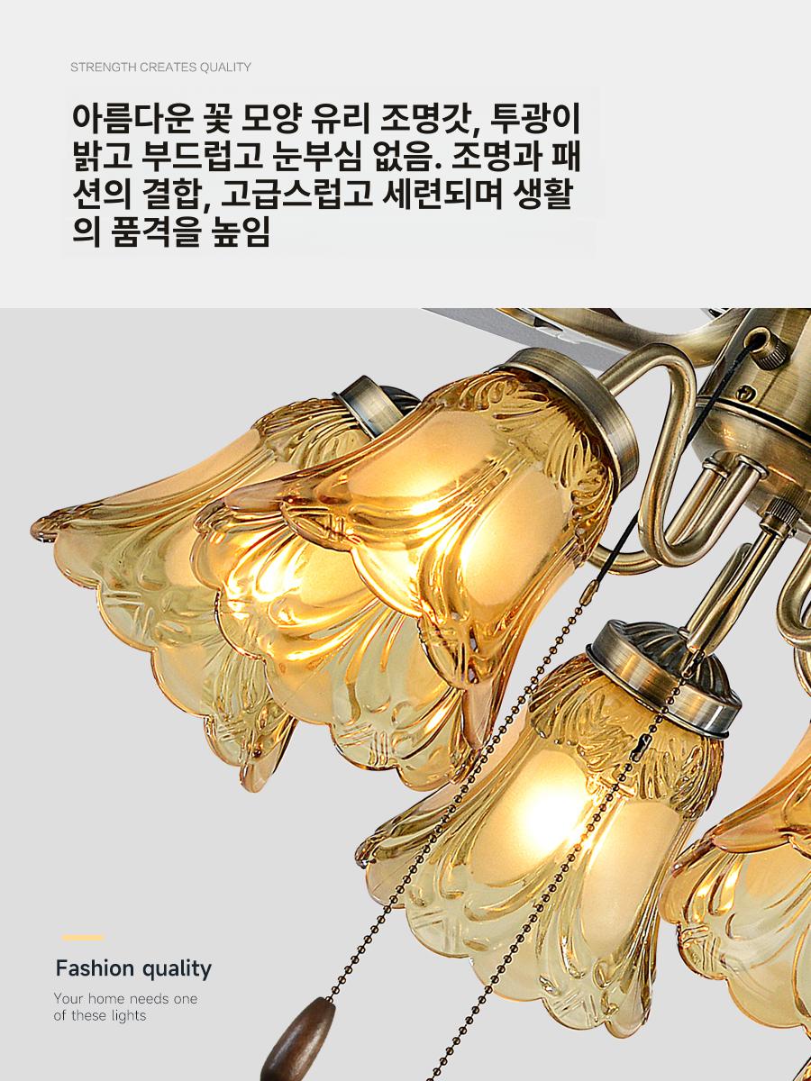 대형 샹들리에 펜던트 카페 거실등 식탁등 엔틱조명 매장 샹드리에 빈티지 화려한 - 상세 이미지 4