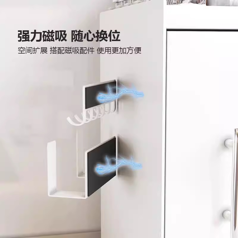 주방 철제 수납장 보조수납장 틈새 슬라이딩 홈카페 - 상세 이미지 2
