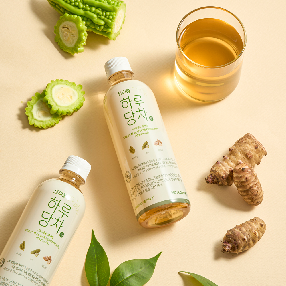 케어웰 트리플 하루당차 기능성표시식품 바나바잎 여주 돼지감자차 500ml, 40개 - 상세 이미지 3