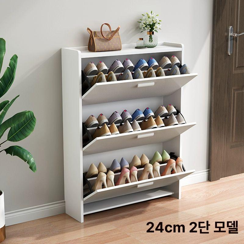 수납장 신발장 조립식 현관장 신발정리대 좁은현관 초슬림 사무실 다용도 폭좁은 오픈 - 상세 이미지 2