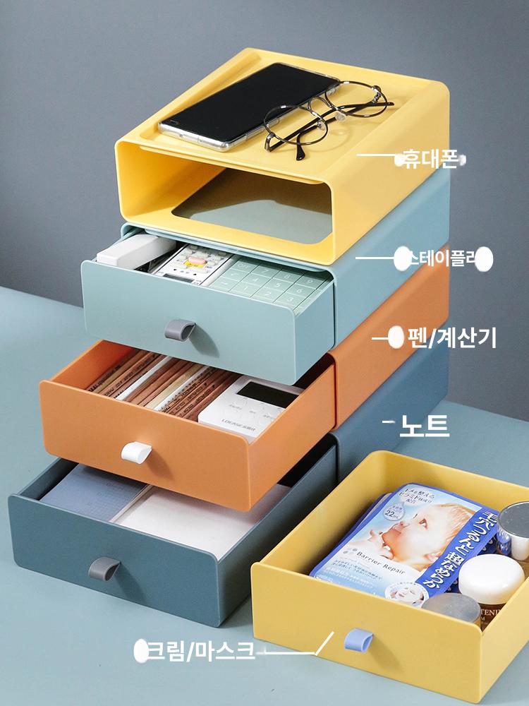 소품 정리함 플라스틱 다용도 칸막이 수납 보관 투명 서랍 약통 바구니 멀티박스 - 상세 이미지 3