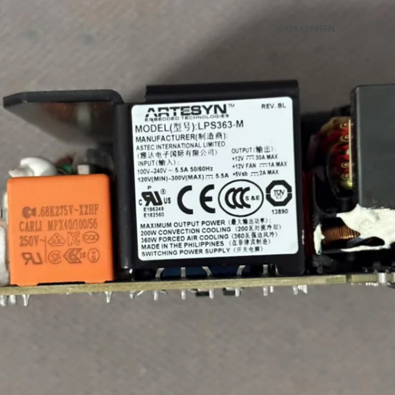 ARTESYN 리퍼 전원공급장치 LPS363-M 새 것처럼 작동 12V30A 12V1A 5V2A 360W