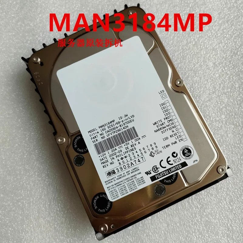 FUJITSU 18GB 68핀 SCSI 3.5인치 10K HDD MAN3184MP거새 오리지널 하드