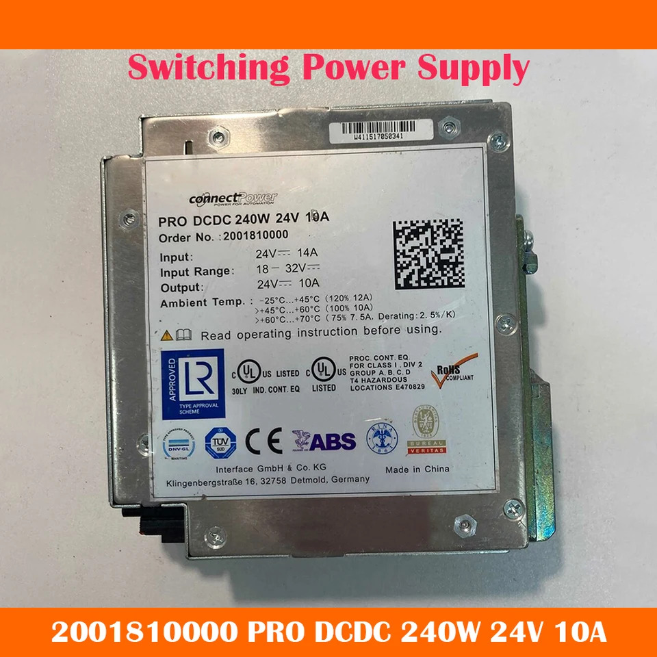 2001810000 PRO DCDC 스위칭 전원공급장치 컨버터 미세 240W 24V 10A