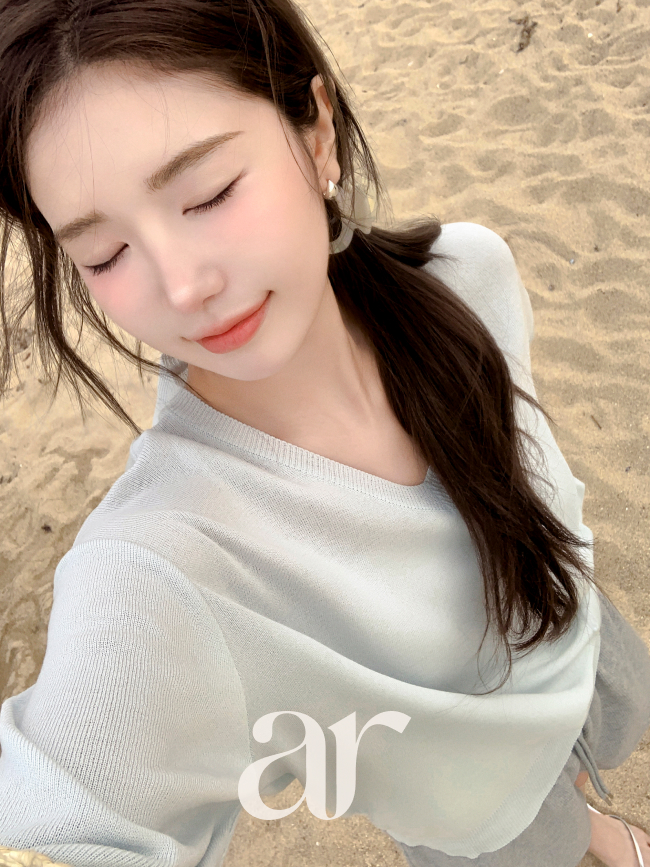 [자체제작] (국내제작) (MADE기계세탁ok살안타템) 2타입 자개 펜던트 워셔블 시스루 니트 nt5528 이미지 3