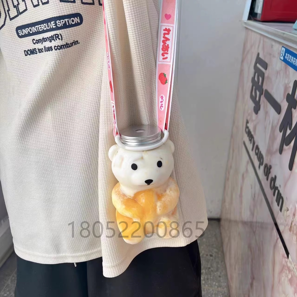 곰 페트병 주스병 플라스틱병 곰돌이 동물 소분용기 700ml - 상세 이미지 4