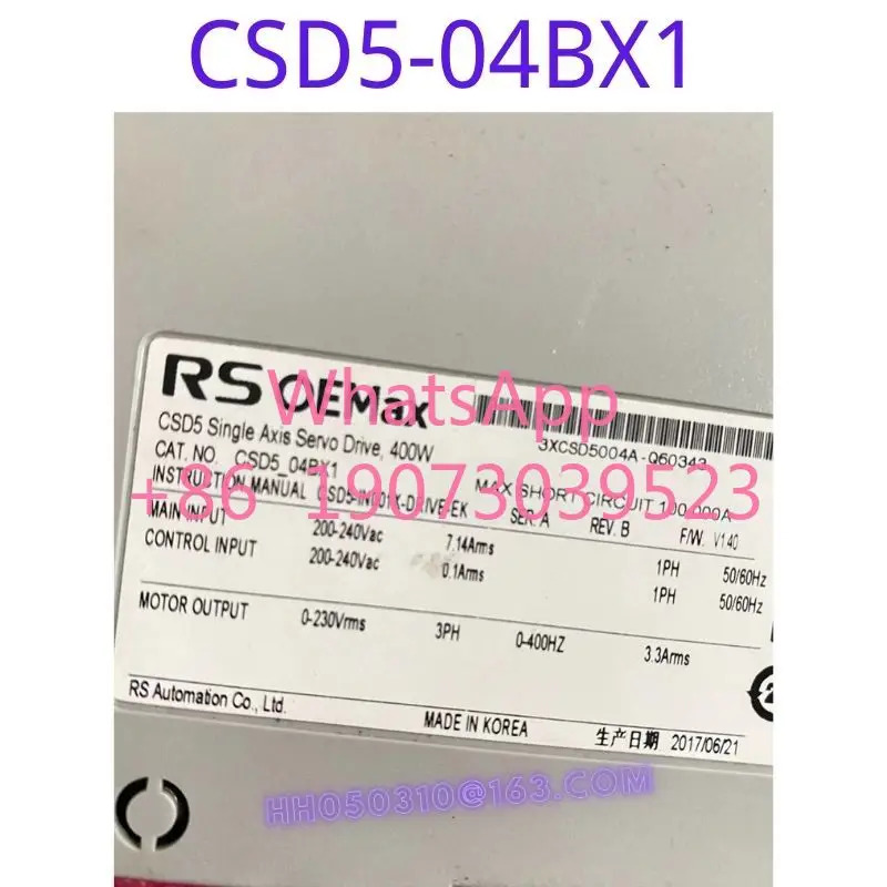 리퍼된 드라이버 CSD5-04BX1 400W 기능은 그대로 리퍼되었으며 외관도 유지되었습니다.
