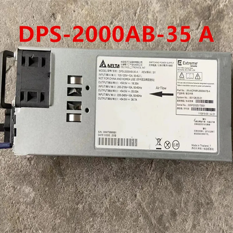 DELTA DPS-2000AB-35 A DPS-2000AB-35A XN-ACPWR-2000W-FB-A 801126-00-01 110819-00전원공급장치 리퍼 새 처럼 작동