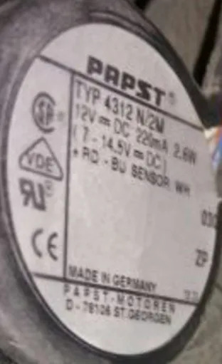 독일 장비 냉각팬 라3 TYP 4312N/2W 12VDC 2.6W
