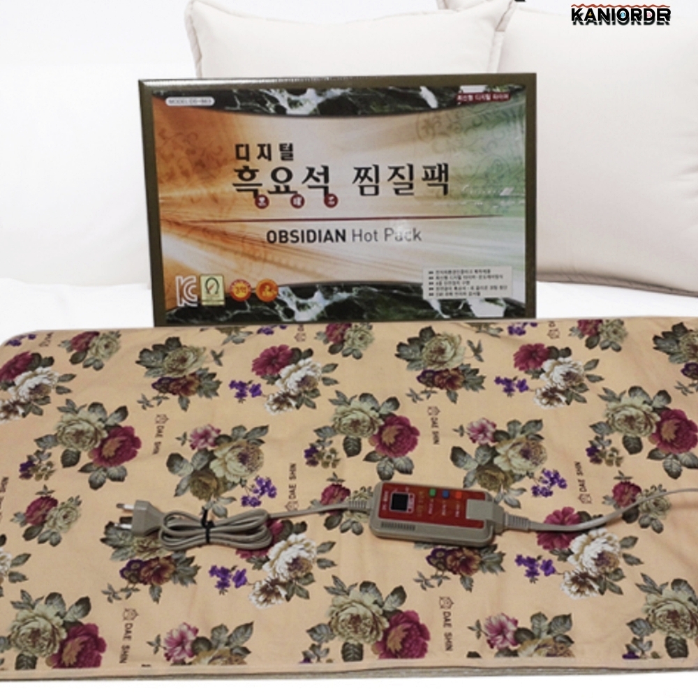 온 찜질기 온열 방석 흑요석 의자 소파 전기 패드 허리 통증 - 상품 이미지