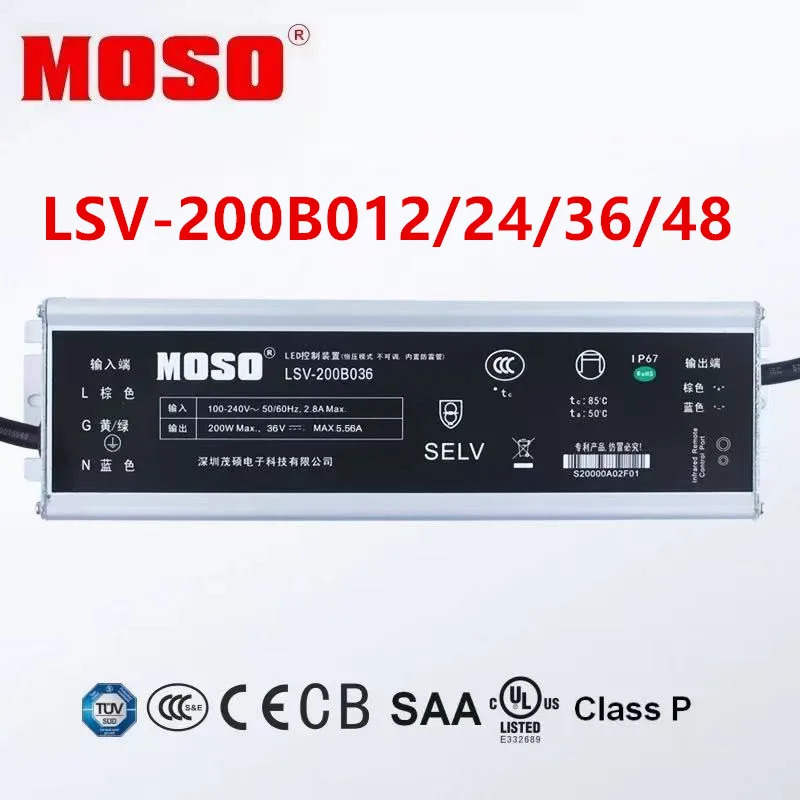 MOSO 12V16.67A 200W LSV-200B012 24V8.33A LSV-200B024 36V5.5A LSV-200B036 48V4.17A LSV-200B048 새 전원공