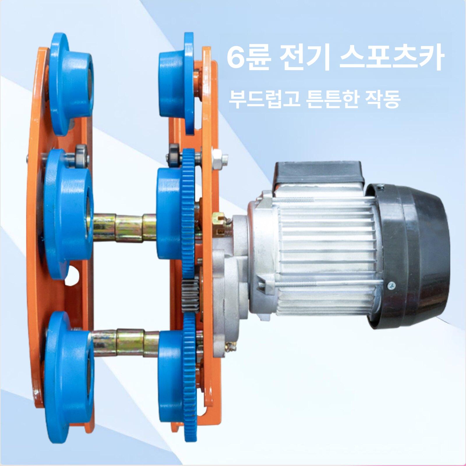 1톤 크레인 호이스트 도르래 1t 레일 윈치 트롤리 1t 마이크로샵 손밀기 - 상세 이미지 3