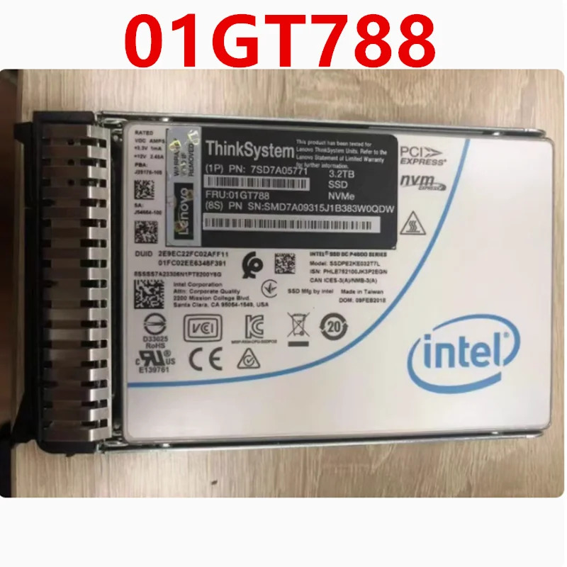 Lenovo호환 3.2TB 2.5인치 NVME 7SD7A05771 01788거새 솔리드 스테이트 드라이브