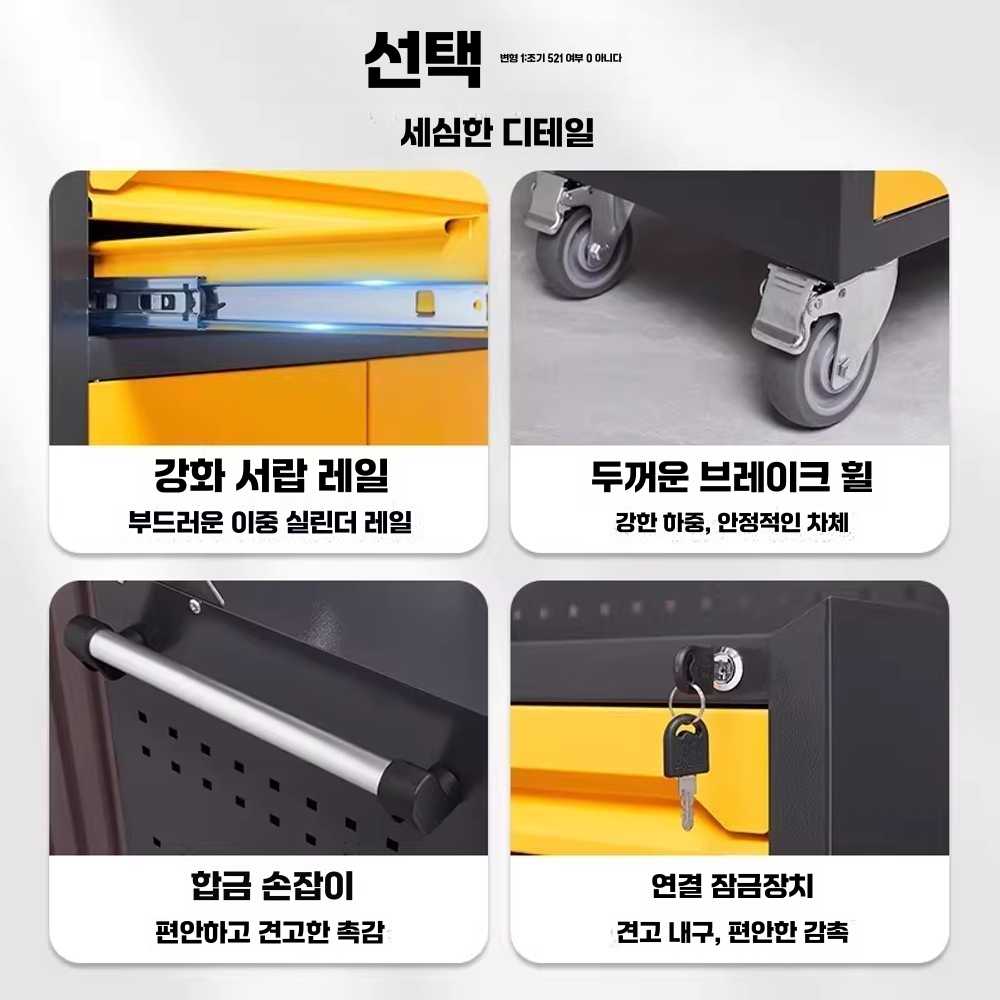 철제 선반 공구함 캐비넷 메시 부품 공장 자재 수납장 1단 - 상세 이미지 3