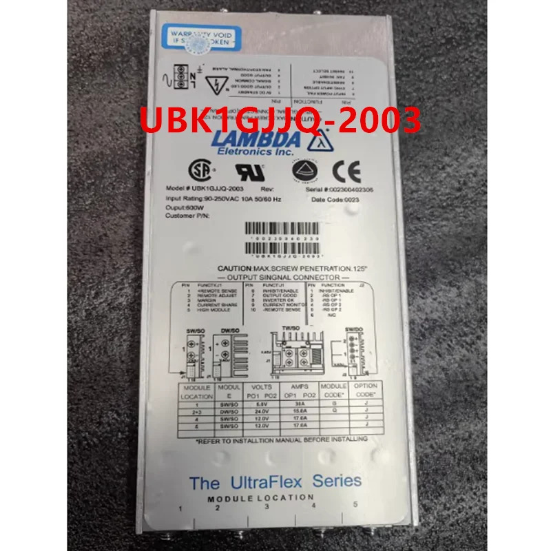 LAMBDA 600W UBK1GJJQ-2003리퍼 전원공급장치는 것처럼 작동