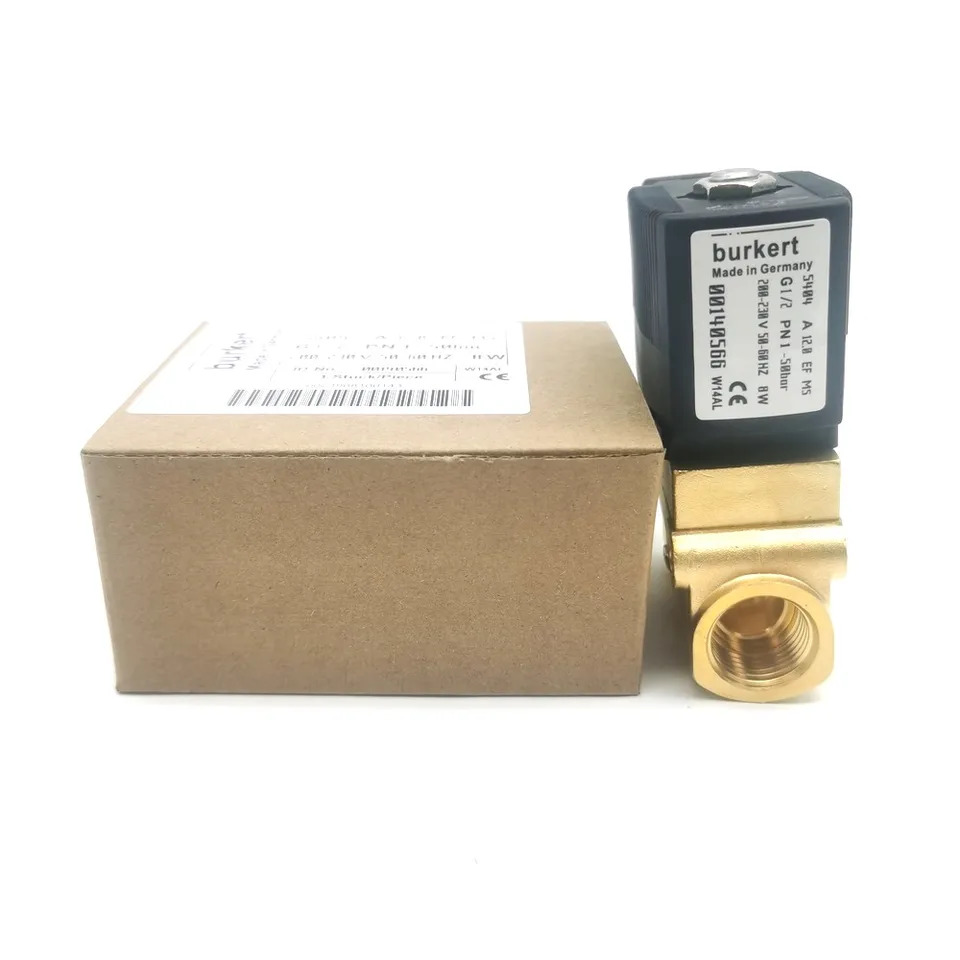 Burkert 00140566 솔레노이드 밸브 타입 5404 NC 12mm 오리피스 황동 바디 32mm 코일 230V 50HZ 8W IP65 2 웨이