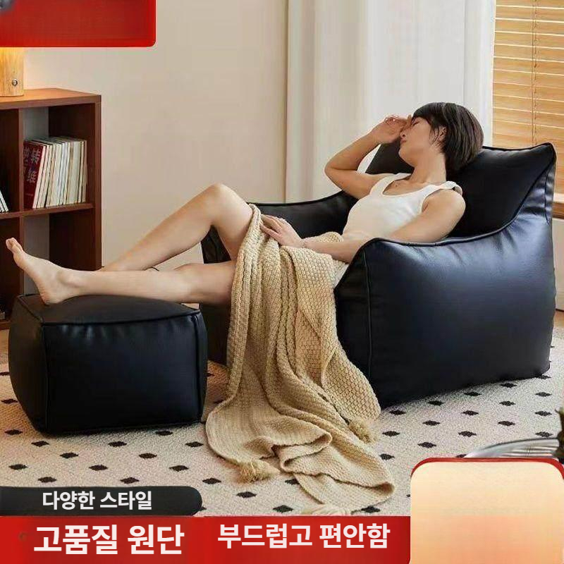 1인용 쇼파 카페 독서 등받이 안락의자 수유 소파의자 침실 푹신한 무중력 호텔 - 상세 이미지 3