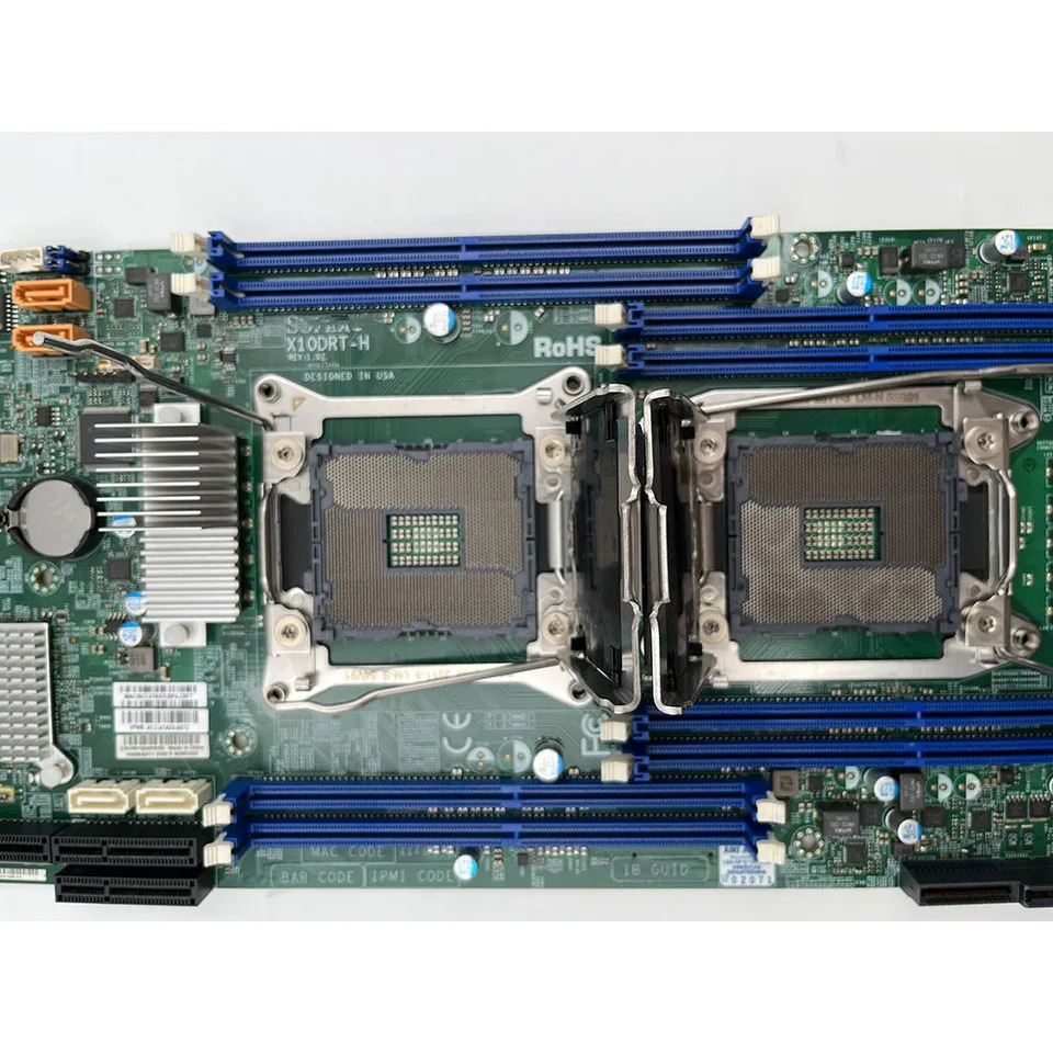 슈퍼마이크로 서버 마더보드X10DRT-H 2U 듀얼 소켓 R3 LGA2011 E5-2600 v4/v3 i350-AM2 포트 GbE LAN DDR4