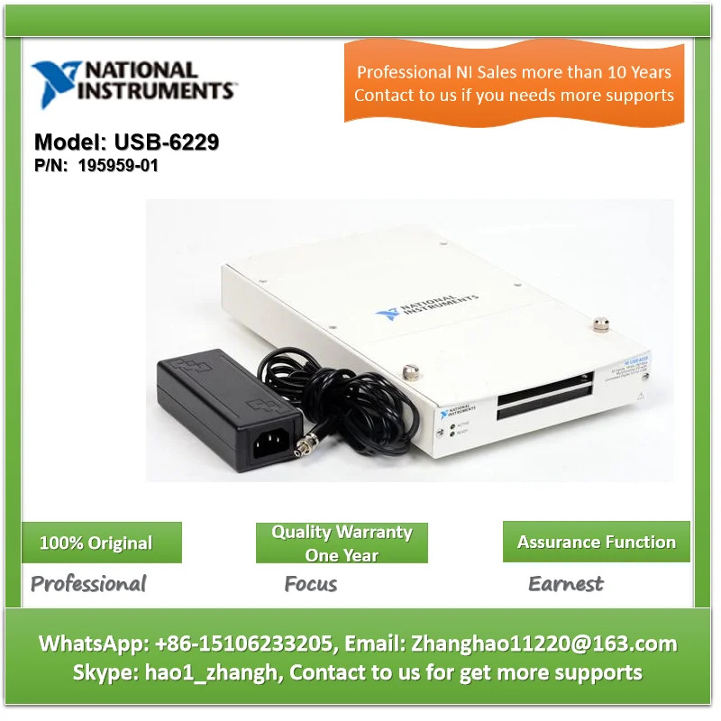 NI USB-6229 USB DAQ PC 기반 장치 195959-01