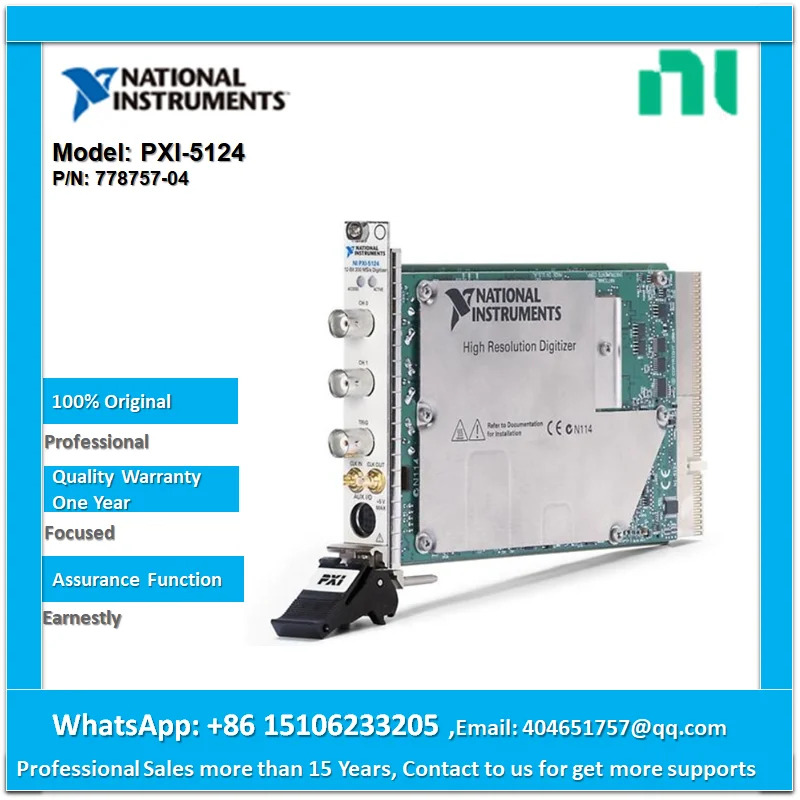 NI PXI-5124 고해상도 디지타이저 150 MHz 200 MS/s 12 비트