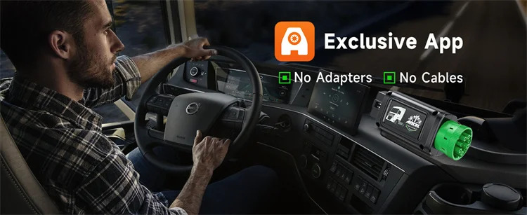 ANCEL HD100 트럭 테스터 디젤 기계 진단 도구 OBDII 엔진 모바일 버전