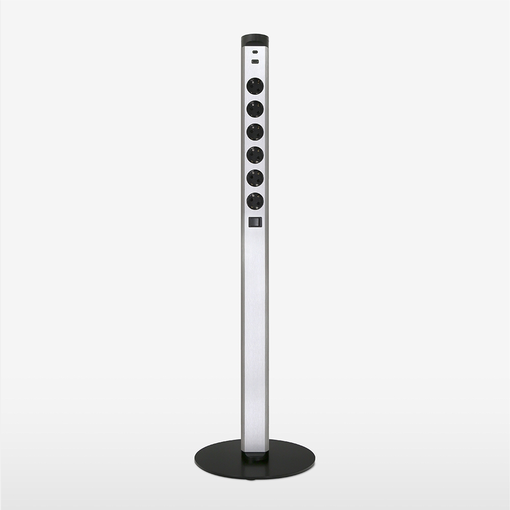 BIS 멀티콘센트 테이블 스탠드 6구 콘센트 USB 고속충전 멀티탭 MM602-1000-ST - 상세 이미지 5