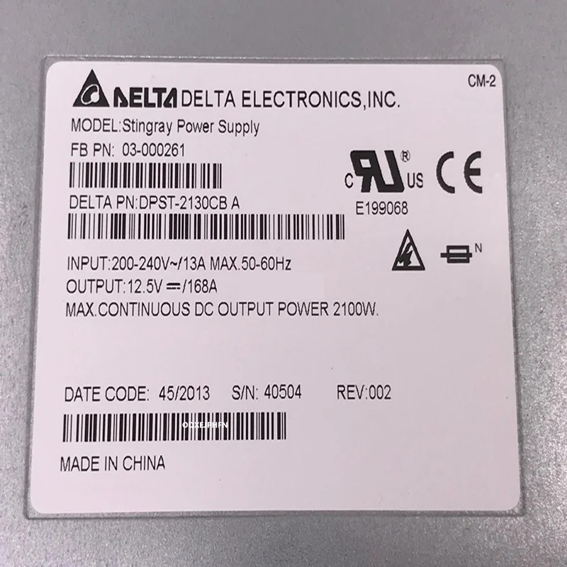 델타 CRPS오리지널 전원공급장치 거신 12.5V168A 2100W DPST-2130CB A 03-000261