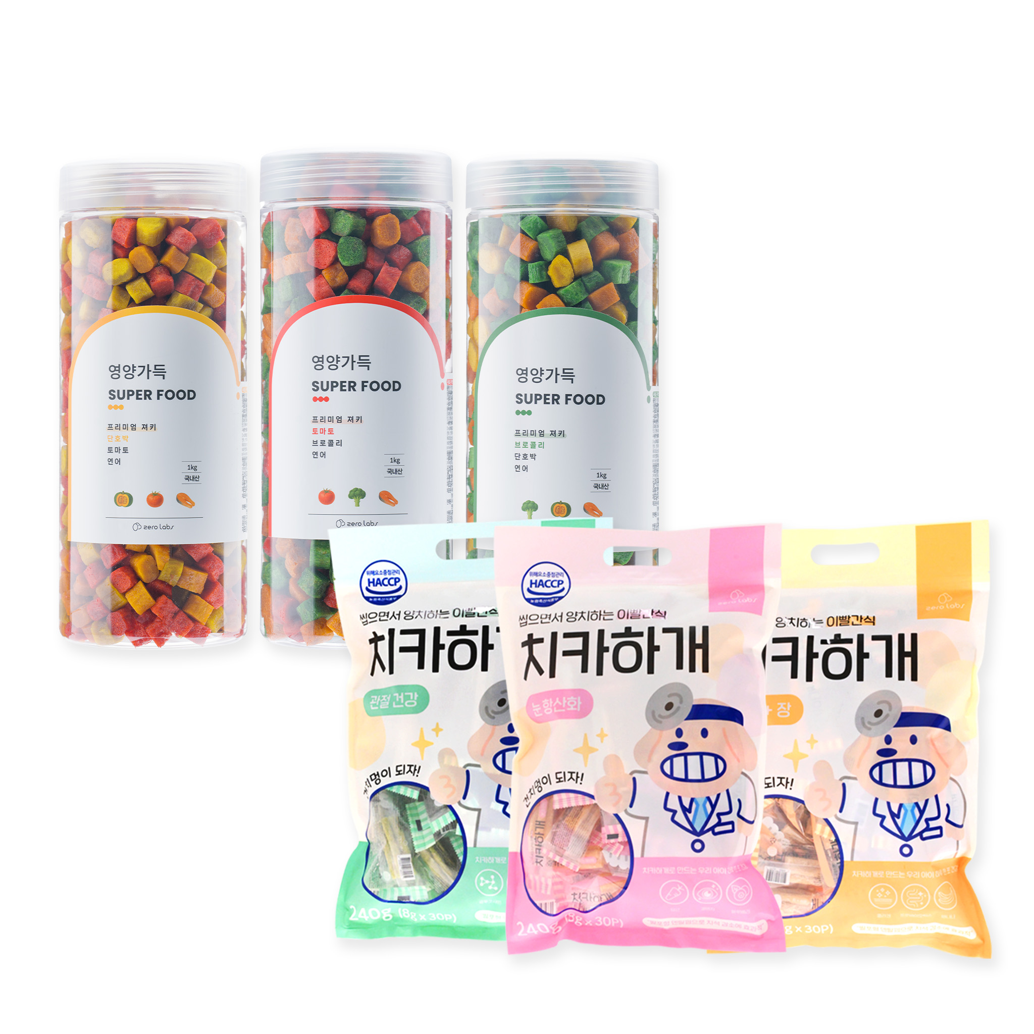 제로랩스 영양가득1kg+치카하개30p 기능성 케어 강아지 화식 간식 - 상세 이미지 2